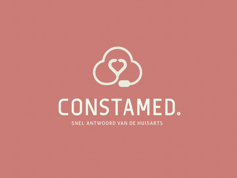 Logo design logo icon cloud health doctor vector illustrator typography typo pink physician