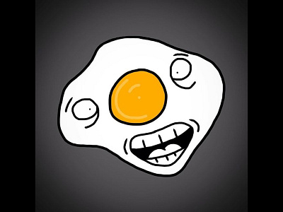 Egg-face handdrawn illustration vector