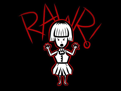 RAWR! handdrawn illustration vector