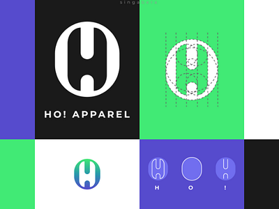 ho! brand branding h identity letter logo logomark