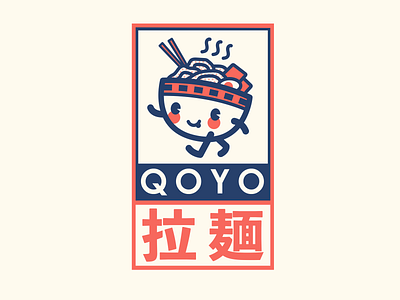 Qoyo Ramen Logo branding design illustration logo minimal vector