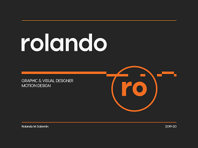 rolando brand branding graphic design hex252525 hexf16d22 hexf5f5f5 identity identity design logo motion design typography vector visual design