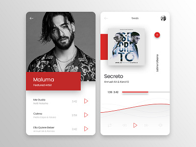 Latino Urbano Music App & Player latino mobile mobile app music app music player photoshop sketch ui ui design urbano user interface visual design