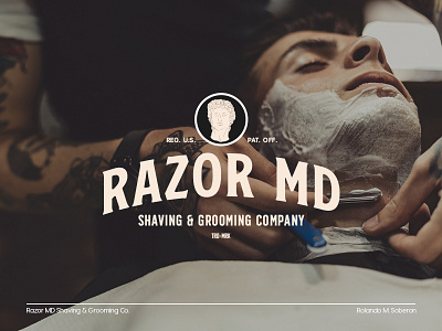 Razor MD Shaving & Grooming Co. brand branding design graphic design identity identity branding identity design illustrator wordmark