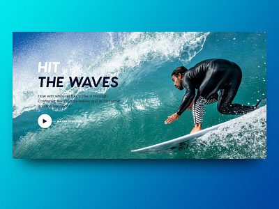 Hit The Waves sketch surf surfing ui ui design uidesign user interface design video video player visual design