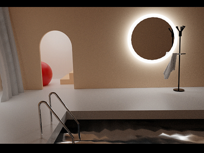 Minimalist interior render blendermodel render architecture