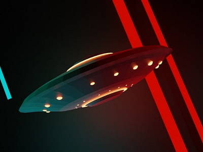 Blender- neon series blender neon ufo 3dmodeling