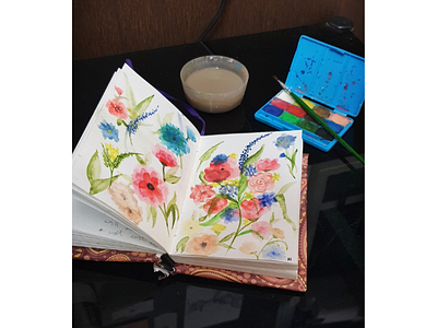 Watercolor paintings watercolor flowers colorcakes