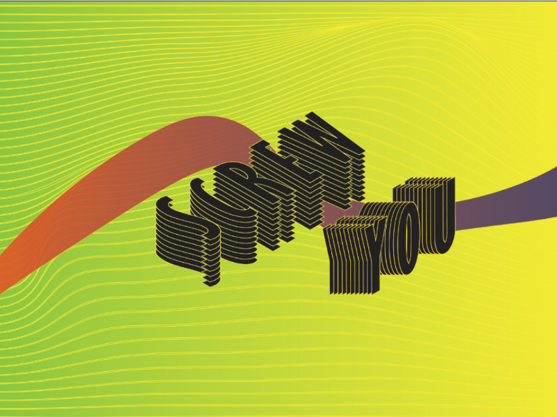 Illustration lettering 3d illustration