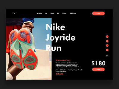 Nike - Sneakers design e commerce ecommerce interface nike nike running nike shoes product shoes shop sneakers store ui uidesign web design website