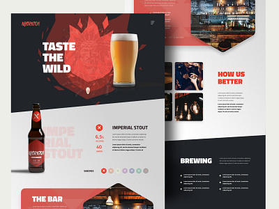 Aborigen Beer - Landing Page branding graphic design logo ui