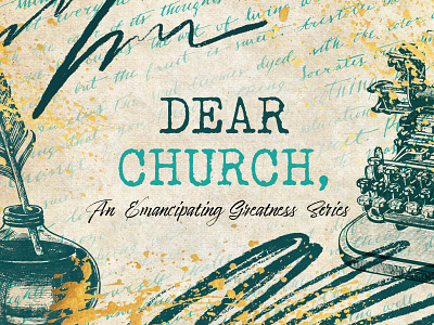 Dear Church Sermon Series design drawing graphic design illustration photoshop scribble series sermon writing