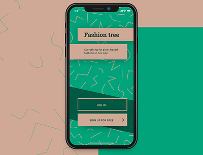 Fashion tree App Sign up (Daily UI#1) app dailyui fashion landing muted muted colors plant signup tree
