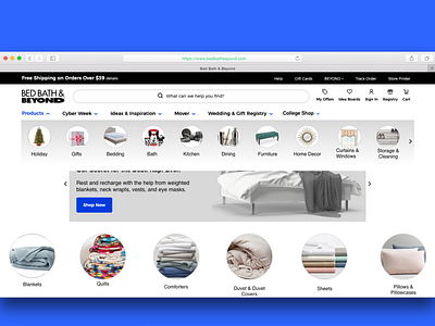 Bed Bath & Beyond Website Navigation Concept design information architecture mockup navigation design product design sketch app ui ux visual design web design wireframe