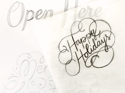 Handdrawn Holidays handdrawn type lettering typography
