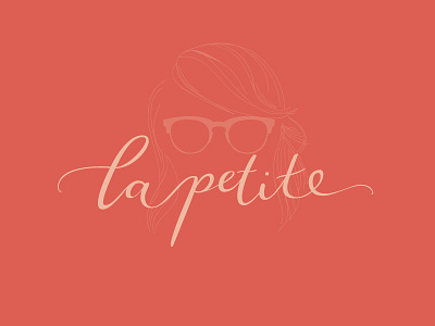 La Petite Logo fashion glasses handdrawn illustration logo type