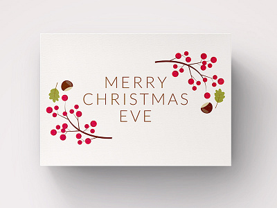 Merry Christmas Eve! card christmas holidays holly illustration