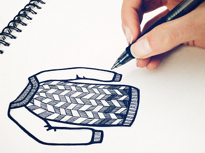 Sketching this Morning design doodle drawing fashion graphic paper pattern sketch sweater texture