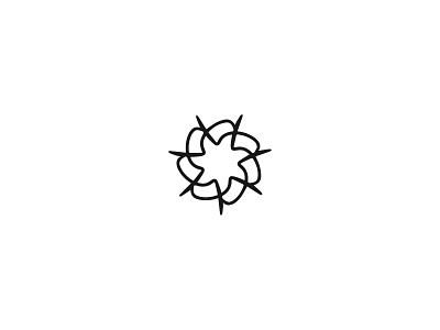 'Sun - Flower' Logo [For Sale] abstract branding clean design flat graphic design logo minimal monogram vector