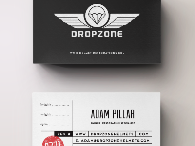 DROPZONE business card brand business card identity