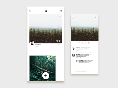 Instagram 2020 app concept design ui ux