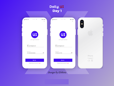 UI/UX Challenge Day 1 - Login UI app design ui ux