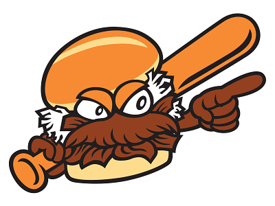 Charlotte Pitmasters Home Cap Logo barbeque baseball branding logo minor league baseball