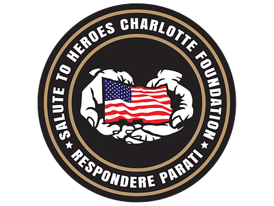 Salute to Heroes Charlotte Foundation branding charitable charity community design essential workers fire department first responders foundation frontline frontliners heroes local logo medic nonprofit police department sheriffs