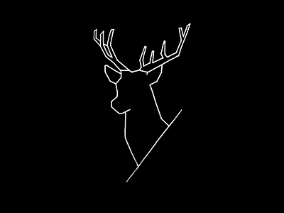 Geometric Deer animal animals black deer geometric geometrical illustration lineart lines minimal minimalist