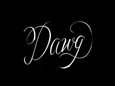 Dawg black calligraphy hand lettering handmade hip hop lettering rap script script font type typography