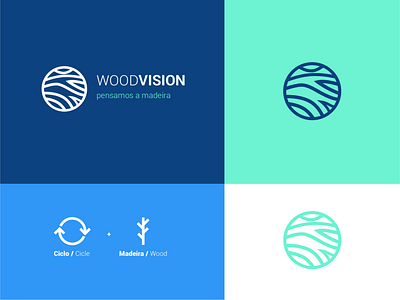 WoodVision // Logo Concept brading logo wood