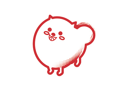 A Pomeranian puppy! character dog fun illustration logo vector