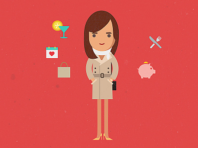 Persona Design - Dartboard character illustration persona vector