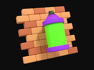 Spray paint 3d Icon