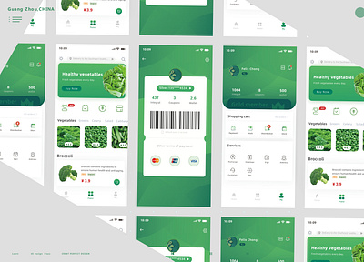 Vegetables APP app design illustration ui ux