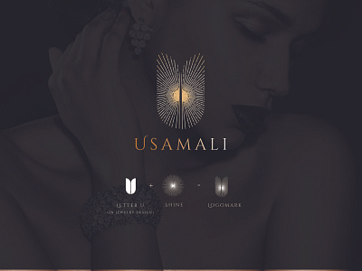 USAMALI design illustrator jewelry logo minimal shine vector