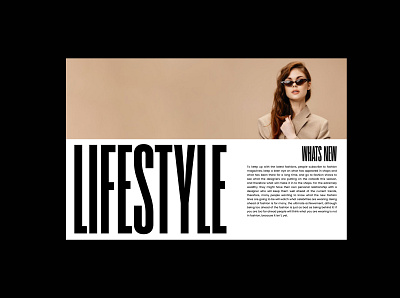 LIFESTYLE design editorial fashion landing page design layout minimal typography ui