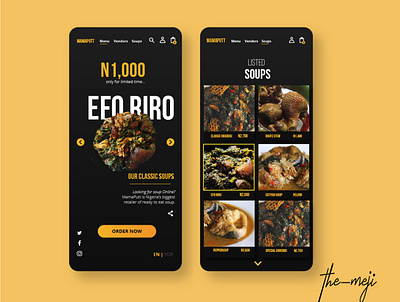 Online Food App animation app appdesign branding design food logo minimal ux vector