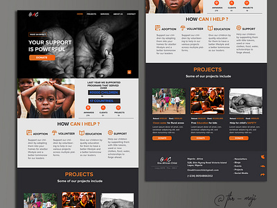 Charity Organization Web design branding design illustration illustrator landingpage minimal web website