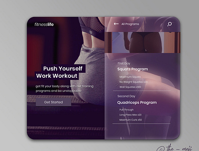 workout design fitness landing page design squats ui ui workout web workout