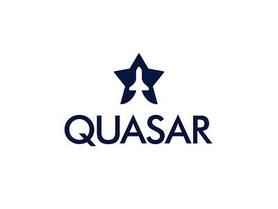 quasar logo white bg dailylogochallenge design logo minimal typography vector