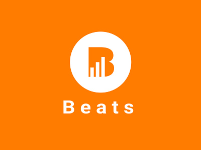 beat logo Daily logo challenge #9 app beats branding bright clean dailylogochallenge design logo minimal music music app music player orange typography vector