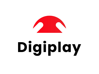 digiplay logo design concept adobe illustrator clean design game gaming gaminglogo logo minimal onlinegame red type typography vector