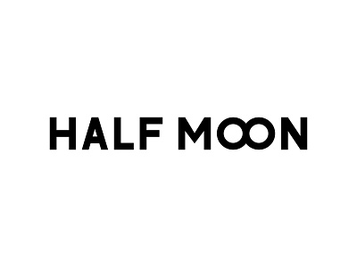 Half Moon logo design brand brand identity branding clothing design fashion fashion brand logo logodesign logodesigner minimal sophisticated type typography wordmark wordmark logo