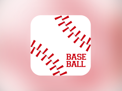 Baseball app apple baseball game icon ios ipad iphone minimal minimalist