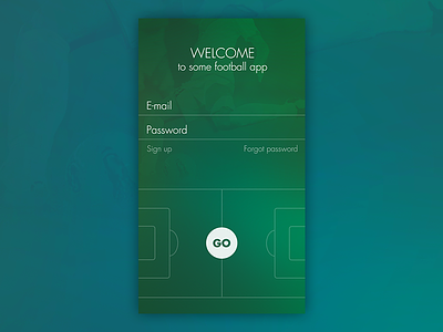 Some Football/Soccer App app football form ios iphone log in soccer ui ux
