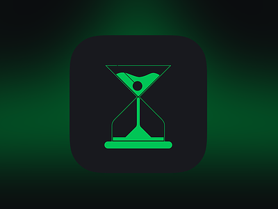 Flux - App Icon Concept app dark flat hourglass icon ios iphone minimalism