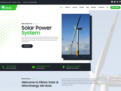 Mistox - Responsive Multi Purpose HTML5 Template energy repair service solar wind energy