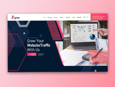 Zigma – SEO & Digital Marketing WordPress Theme advertising agency business compnay corporate finance homepage landingpage seo service startup webdesign wordpresstheme