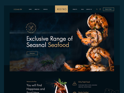 Restaurant & Bar WordPress Theme bar envato food landingpage onlinefood pizza pub restaurant seafood template webdesign wordpresstheme